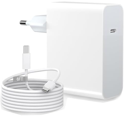 100W Cargador USBC Macbook Pro, Silencioso y con Baja Generación de Calor, Cargador Rápido Original de Repuesto para MacBook Pro 16/14/13'', MacBook Air 13/15'' (2025-2019), Serie Mac M5 M4 M3 M2 M1