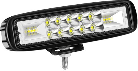 Willpower 1pc 6 Inch 24W LED Work Light Bar, Spot Flood Combo 12V 24V Offroad Driving Lights Fog Lamps for Truck Tractor 4x4 Car ATV Motorbike Motorcycle, 6000K White, IP67, LED Reverse Lights