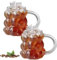 Aipeeo Tasse Latte Macchiato,Lot de 2 Verre Café Glacé de 350 ml, Tasses à Espresso en Verre Transparent,Verres à Bulles Tasses à Expresso Verre Cafe,Convient pour les Lattes,jus de Fruits et Bières