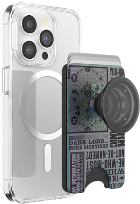 PopSockets Phone Wallet with Expanding Grip and Adapter Ring for MagSafe, Phone Card Holder, Wireless Charging Compatible, Wallet Compatible with MagSafe - The Dark Lord Has Returned