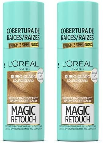 L'OREAL PARIS Magic Retouch Spray Retoca Raíces y Canas, Rubio Claro, 75ml (Paquete de 2)
