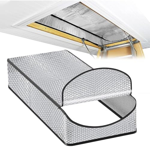 Dachbodentreppen Isolierung Abdeckung, Dachbodentreppen Isolierungabdeckung 64 x 138 x 28 cm Wasserdicht, Luftdicht Feuerfest Loft Leiter Zelt Isolator Abdeckung mit Reißverschluss