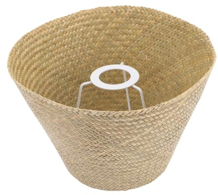 SHINEOFI Pantalla Mesa De Ratán De Estilo Rústico Cubierta Decorativa Para Lámparas De Mesa De Natural y Elegante