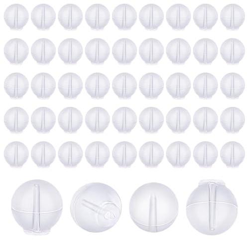 Gosknor 50stk Klare Gummi Ohrring-Rückteile für Stecker, Weiche Flache Ohrring-Rückteile Ersatz Sichere Bequeme Stopper für Stecker-Pfosten Fischhaken Universelle Passform