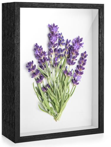Cadre 3D Profond 20x29 cm Cadre Photo Profond A4 Cadre Objet 3D pour Photos Fleurs Souvenirs et DIY Artisanat - Noir