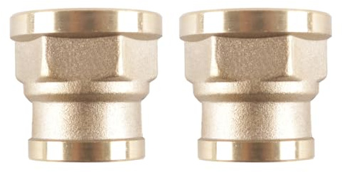 Ausi 2 Extensiones De Manguito Reductor, Rosca Hembra De 3/4 X 1/2, Reductor De Latón, Accesorios Sanitarios Para Tuberías De Agua, Agua Potable Y Contenedores.