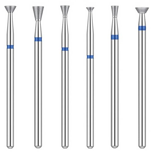 6 Stück Wolframcarbid Nagelfräser Aufsätze,Nagelfräser Bits Set,Professioneller Diamant Nail Drill Bit,6 Größen Nagelfräser Bits,für Nagelfräser Efeil, Maniküre Pediküre Werkzeuge