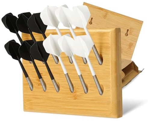 Dartpfeilhalterung Bullix aus Holz für 12 Pfeile - Wandhalterung Dartpfeile | Dartständer, Dartboard Zubehör, Spielzimmer, Echtholz, Steeldart, Softdart, Dartraum, stabil, ordentlich