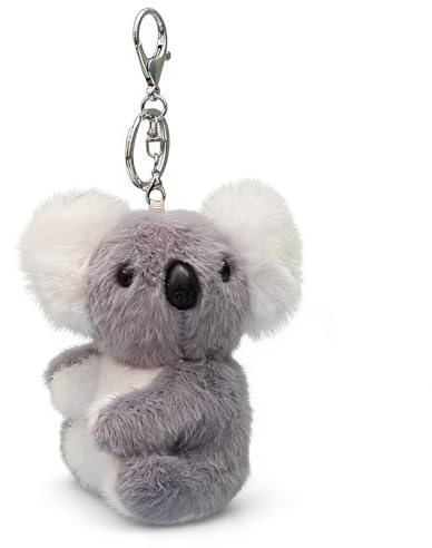 PEVRUAY Peluche Koala Porte-Clés | Koala Anti Stress Adulte qui Respire, Accessoire Portable Soffle et Doux, Peluche Koala pour Relaxation et Décompression au Quotidien, Décoratif pour Sac ou Clés