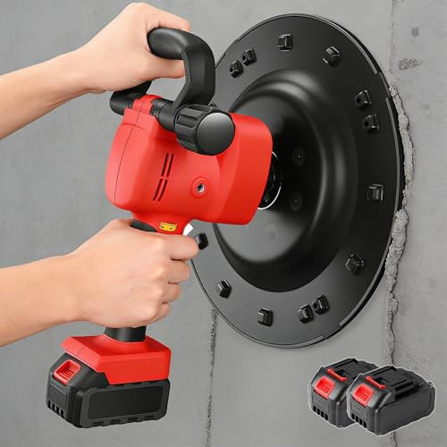 TDSYOCG Cazzuola Elettrica Professionale 1680W per Malta Cementizia, Levigatrice e Lucidatrice per Pareti in Calcestruzzo con 6 velocità Regolabili e Batteria al Litio