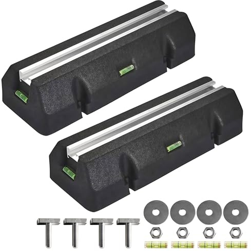 Zenselect 2 Stück Dämpfungssockel für Klimaanlage und Wärmepumpe, Vibrationsdämpfer Klimaanlage, Schwingungsdämpfer, schwingungsdämpfer mit Wasserwaage, UV-Beständig und Hohe Tragfähigkeit (450 mm)