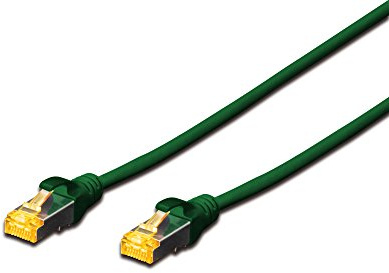 DIGITUS Cable LAN Cat 6A – 1 m – S/FTP apantallado – Verde | 10 Gbit/s – PoE++ – AWG 27/7 – LSZH – Cable de red RJ45 – Compatible con Cat 6 y Cat 7