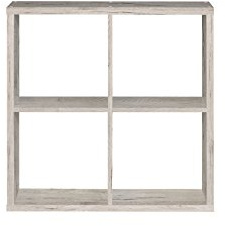 Forte MAURO Regal 70 80, modernes Regal mit 2 x 2 Fächern, Bücherregal, Standregal, Wohnzimmer, Schlafzimmer, Büro, Holzwerkstoff, Sandeiche Holzdekor, 72,7 cm breit x 72,8 cm hoch x 32,9 cm tief