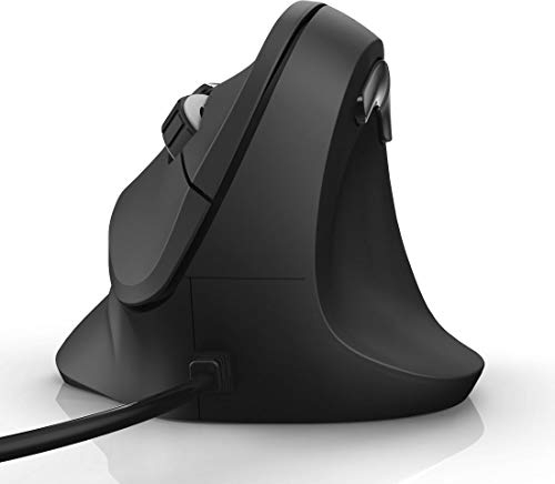 Hama 182698, Vertical Ergonomic Mouse Anti Strain, Black