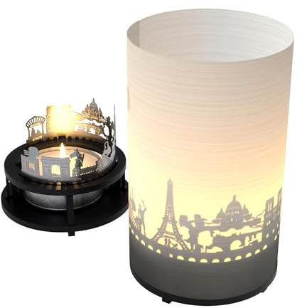 13gramm Paris Premium Geschenkbox - Romantisches Souvenir & beeindruckendes Schattenspiel - Eiffelturm, Triumpfbogen & mehr - Perfekt für Paris Fans!