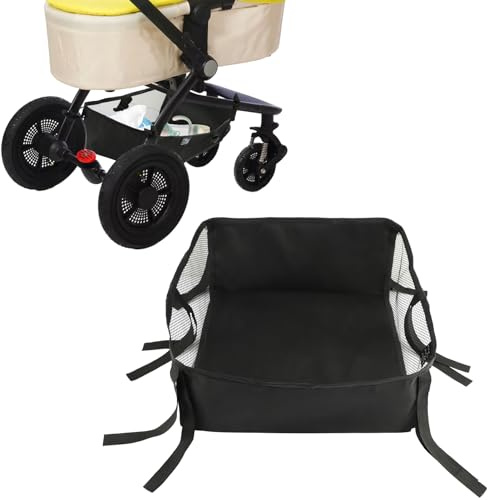 Faderr Kinderwagenkorb, staubdichter Baby-Kinderwagen-Boden-Hängekorb, Kinderwagen-Boden-Organizer-Tasche, Hängekorb, Kinderwagen-Unterseiten-Organizer-Tasche (Größe: L)