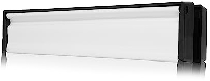 Xfort MailPlate Slimline 12 Letterplate White, Premium Draught Proof Postal Letterbox, Telescopic Sleeved Letter Box For Wooden, Composite And uPVC Midrail Doors With 40-80mm Door Thickness