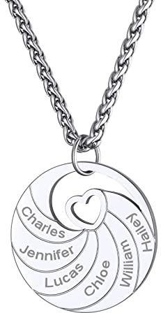 GoldChic Collana Con Nome Personalizzato Ciondolo Albero della Vita Collana Personalizzata con 1-8 Nomi in Argento Sterling 925/Acciaio Inossidabile Regalo per Mamma