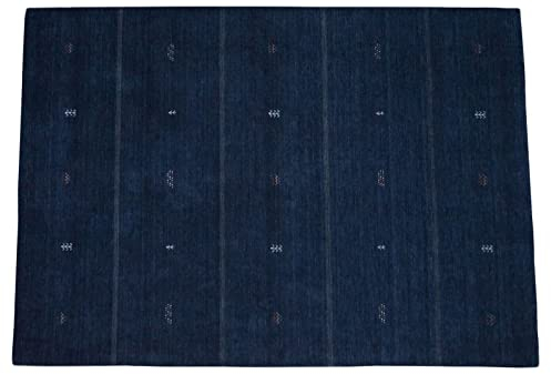 Blau Gabbeh Teppich 100% Wolle 175x240 cm Orientteppich Handgewebt Lr493