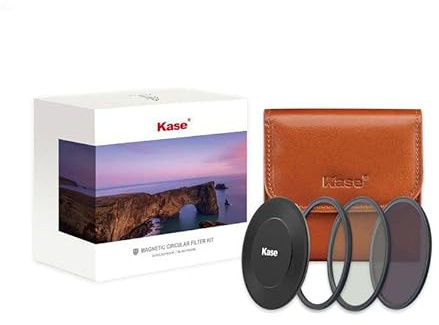 Kase Wolverine 67mm Kit Polarizador Circular Magnético/MCUV/ND64 /Tapa de Objetivo y Bolsa de Filtro,Resistente a Los Golpes,Varias Capas de Revestimiento Antirreflejos