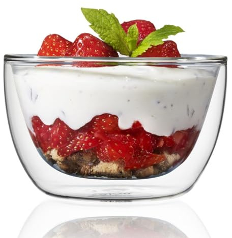 Villeroy & Boch Vivo CY0307 10.5 cm Double Walled Bowl – Set of 2 Borosilicate Glass Serving Bowl, Dishwasher Safe, Extremely Heat Proof and Scrape Resistant, Ideal for Serving Dips and Crisps