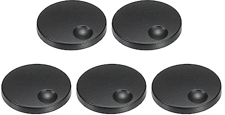 QUARKZMAN Knöpfe Potiknöpfe Potentiometer Drehknopf ABS Gitarre Knopf für E-Gitarren Verstärker Stereoanlagen Bass 180° Drehscheibe Typ 6mm 6mm D Typ Welle Schwarz 5Stk