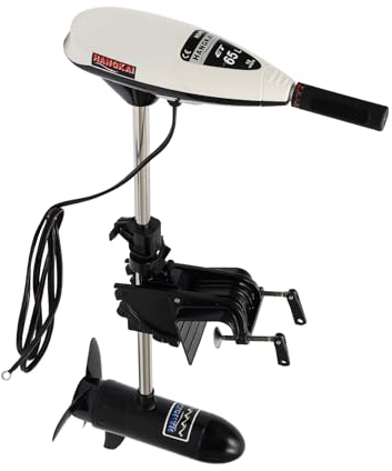 C-Juzarl Bootsmotor Elektro 12V Elektromotor Bootsmotor-elektrisch Boot Außenbordmotor 7 Gänge: 5 Vorwärts+2 Rückwärts Elektro-Motor Höhenverstellbar