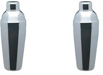 PIAZZA Shaker a 3 Pezzi In Acciaio Inox - 250Ml (Confezione da 2)