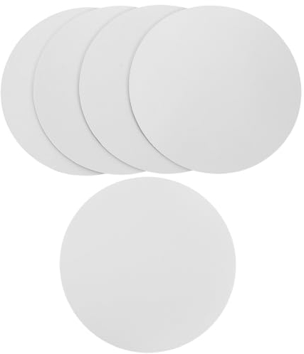 AOKWAWALIY 5st Mauspad Kreisbechermatte Produkt Für Sublimationsrohlinge Sublimation Leerer Untersetzer Blanko-untersetzer Mit Sublimationsdruck Untersetzer Für Gummi Schreibtisch Weiß Cd