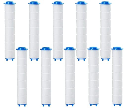 Filtre de la Pomme de Douche,10 pièces filtre de remplacement pour tête de douche PP Filtre de coton Chlore et le Fluorure et La Filtration Des Particules