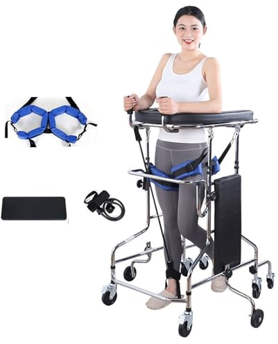 Gehhilfe Training und Unterstützung der Unteren Gliedmaßen, Höhenverstellbar für Ältere Menschen Behinderte Schlaganfall Halbseitenlähmung Postoperative Rehabilitation (Size : Men's)