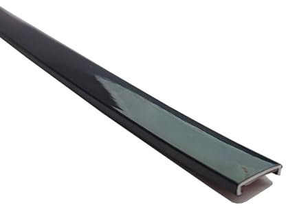 5m Kantenumleimer Selbstklebend Kantenschutz Umleimer Furnierklebeband Kein Aufbügeln, U-Form TPE Möbelkantenband, selbstsichernde Furnier-Randschiene(Bright black,7mm)