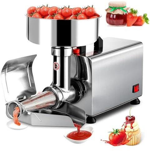 KLYDBMYT Colador de Alimentos de 450 W, fresadora de Tomates, Prensa y exprimidor eléctrico de Tomates para enlatar purés de Tomate y Salsas.
