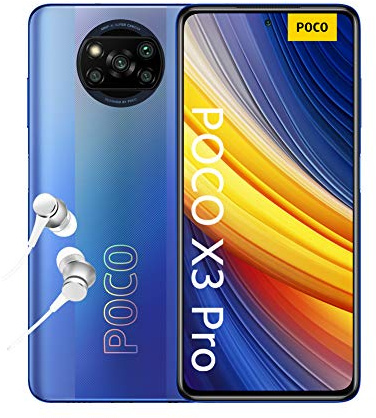 Poco X3 Pro - Smartphone 8 + 256 GB, Pantalla de 6.67 Pulgadas 120Hz FHD+ DotDisplay, Snapdragon 860, cámara cuádruple de 48 MP, 5160 mAh, Azul Escarcha (versión del Reino Unido) (Reacondicionado)