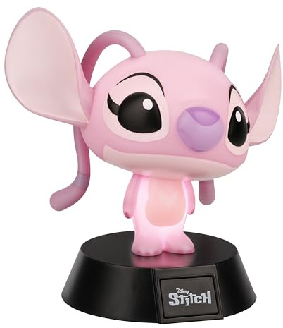 Paladone Disney Angel mini-ikonljus, officiellt licensierad Lilo och Stitch LED-lampa för barns sovrum, hem, skrivbord, batteridriven samlarpresent för filmfans