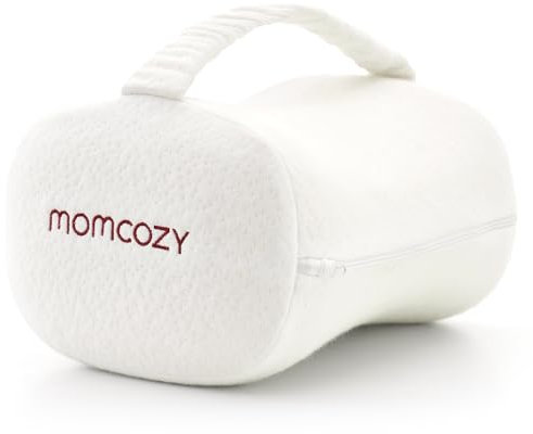 momcozy Orthopädisches Kniekissen für Seitenschläfer & Schwangerschaft - Memory Schaum Kniekissen für Hüfte, Rücken, Ischiasunbehagen, Verstellbarer Gurt