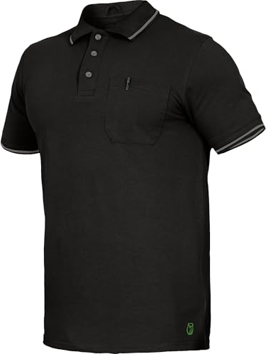 Leibwächter Polo-Shirt Herren Flex-Line – Poloshirt mit Brusttasche – Kurzarm Poloshirts mit 3 Knöpfen – 50% Baumwolle 50% Polyester – Sommer Arbeitsbekleidung für Herren
