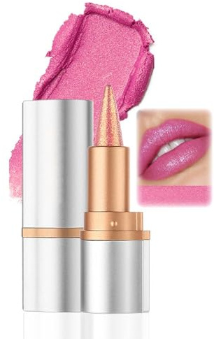 Wasserfester Lipliner, Glitzer Lipstick, Perlglanz Lippenstift Creme, Glanz Cremige Textur, Moisturing, Langanhaltende, Hochpigmentiert Lip Liner, Wischfest, Lippenstift Lipliner Zwe in Einem(01)
