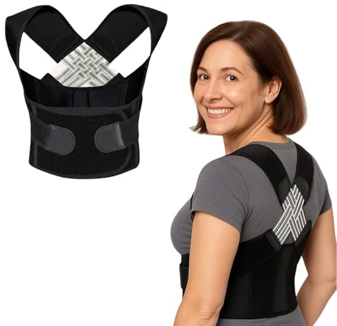 MEIION orthopert NeuroPosture - Neurologischer Haltungstrainer Verstellbarer Rückenhaltungsgürtel für Damen und Herren, Atmungsaktiver Haltungskorrekturtrainer für Rücken, Hals und Schultern