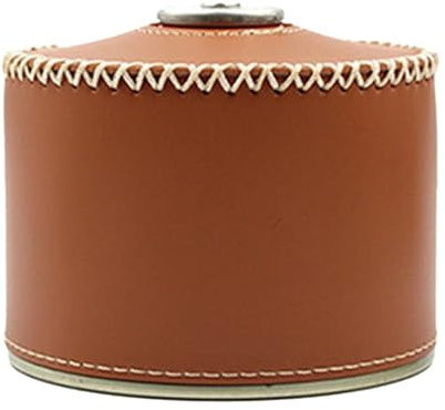 Gase Canister Deck – skydd | 450/230 g retro cylinderläder – läderfodral för bränslen – läderbränslen tank förvaringsväska skyddande gas tankskydd för camping BBQ picknick – vandring