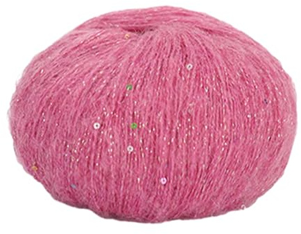 Maxtonser Häkelgarn mit Pailletten, Mohair-Garn für Hüte, Pullover, Schals, Handarbeiten, buntes Garn zum Häkeln und Stricken