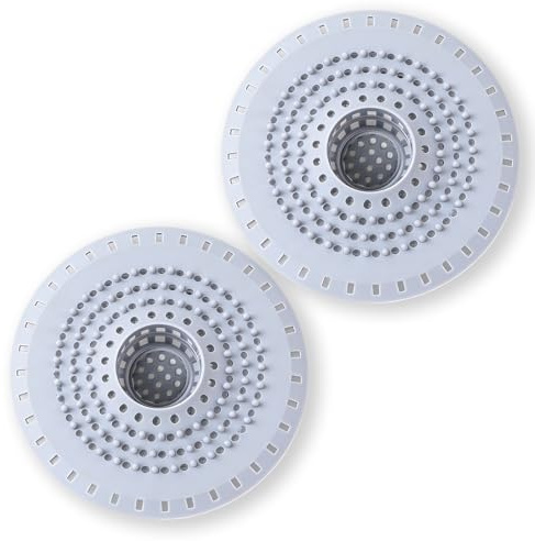 2 pezzi Raccogli Capelli Doccia Silicone, Filtro Doccia Capelli per Vasca da Bagno, Pile Piatte filtro per Capelli Protezione Scarico, Filtro in Silicone per Vasca da Bagno Vasca, Lavandino, Cucina