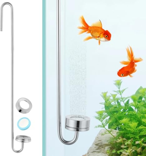 Tressify S-formad 12 i akvarium Co2 bubblarrafiner, akvarium koldioxid diffusor för vattenväxter, akvarium co2 diffusor hög upplöst hastighet