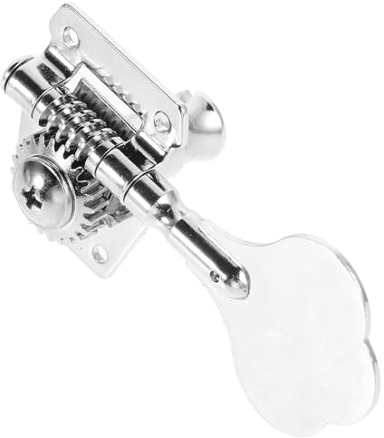 GLSTOY Stimmwirbel für Bassgitarre aus Edelstahl mit Offenem Zahnrad Design und Präziser Stimmung Silberner Gitarrenmechanik Knopf für Rechte Seite Musikerzubehör