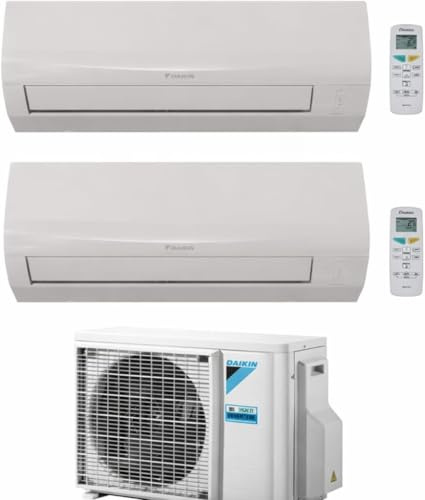 Daikin Sensira - Klimaanlage Dual Split 9000+12000 BTU 5 kW Inverter R32 A++ Wi-Fi integriert, neues Modell 2026, steuerbar über die Onecta-App von Daikin