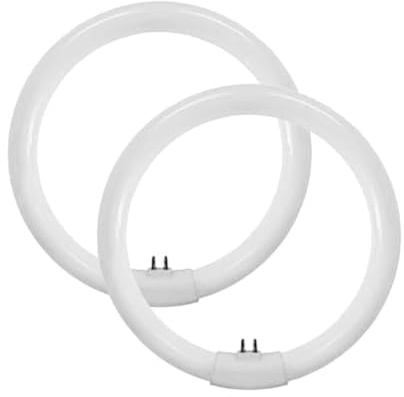 Generico 2 x 40W T9 40cm 16 Tubo Fluorescente Circolare 4 Pin (G10q) Bianco Freddo 4.000K