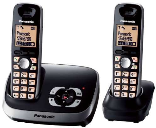 Panasonic KX-TG6522GB Duo Schnurlostelefon mit Anrufbeantworter schwarz