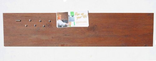 Magnetboard/Pinboard in Holz-Optik: Eiche Tobacco, Pinnwand aus Vinyl mit Stahl-Rückseite, 100cm x 22,5cm