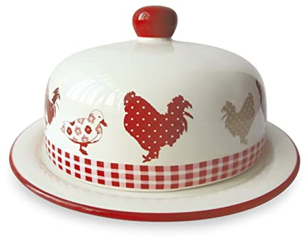 Home Country Teller, Keramik, Rot/Elfenbein, 18 cm