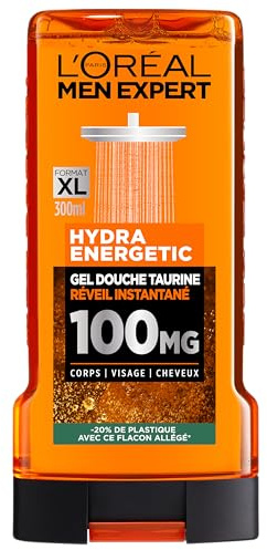 L'Oréal Men Expert Duschgel für Herren, erfrischend und reinigend, angereichert mit Taurin, Hydra Energetic, 300 ml